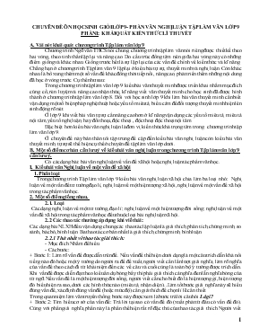 Chuyên đề Ôn học sinh giỏi lớp 9 - Phàn văn nghị luận Tập làm văn lớp 9